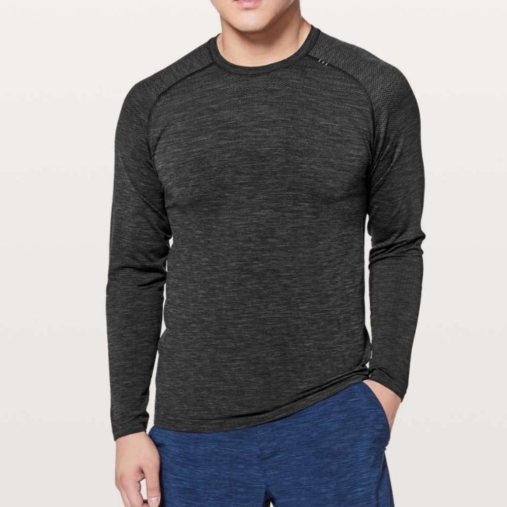 Lululemon Metal Vent Tech Long Sleeve Mens Sz S Deep Coal/Black